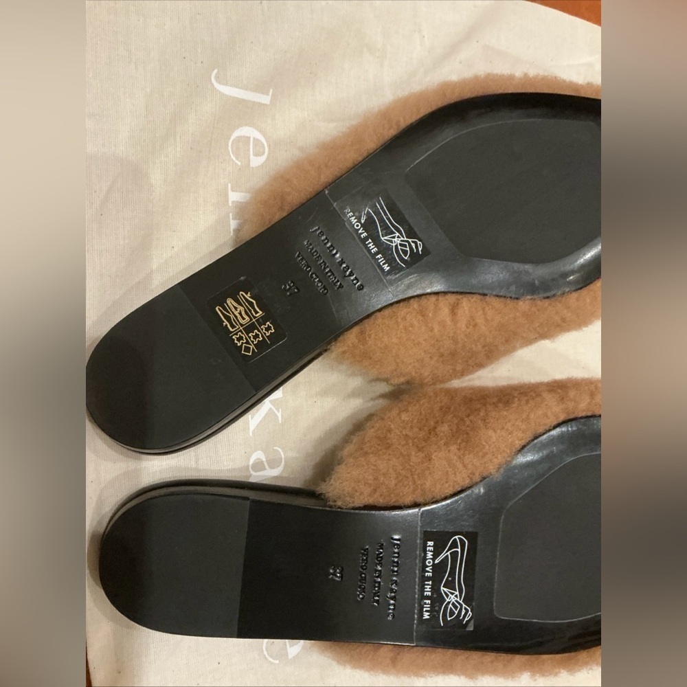 Jenni Kayne Tan Shearling Mules, NIP, Size 37 - Picture 4 of 4